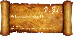 Vrbovszky Zsolt névjegykártya