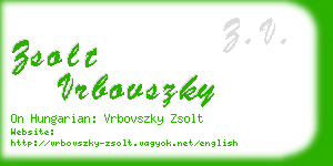 zsolt vrbovszky business card
